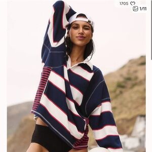 Free People Movement Work It Out printed pullover